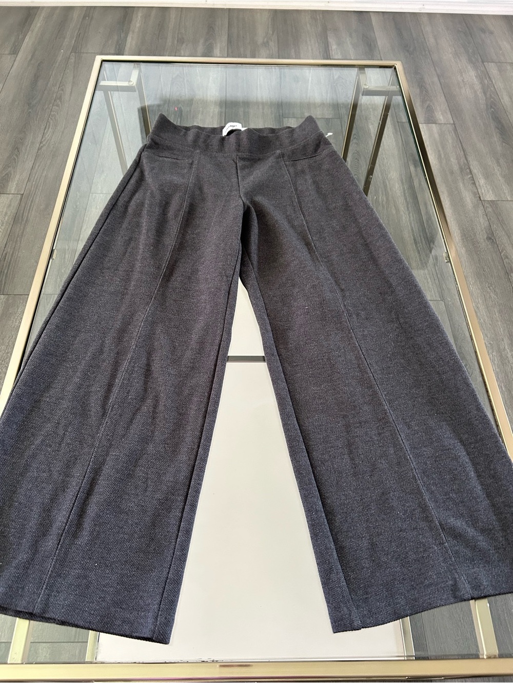 Old Navy Wide-Leg Knit Pants - Charcoal Gray